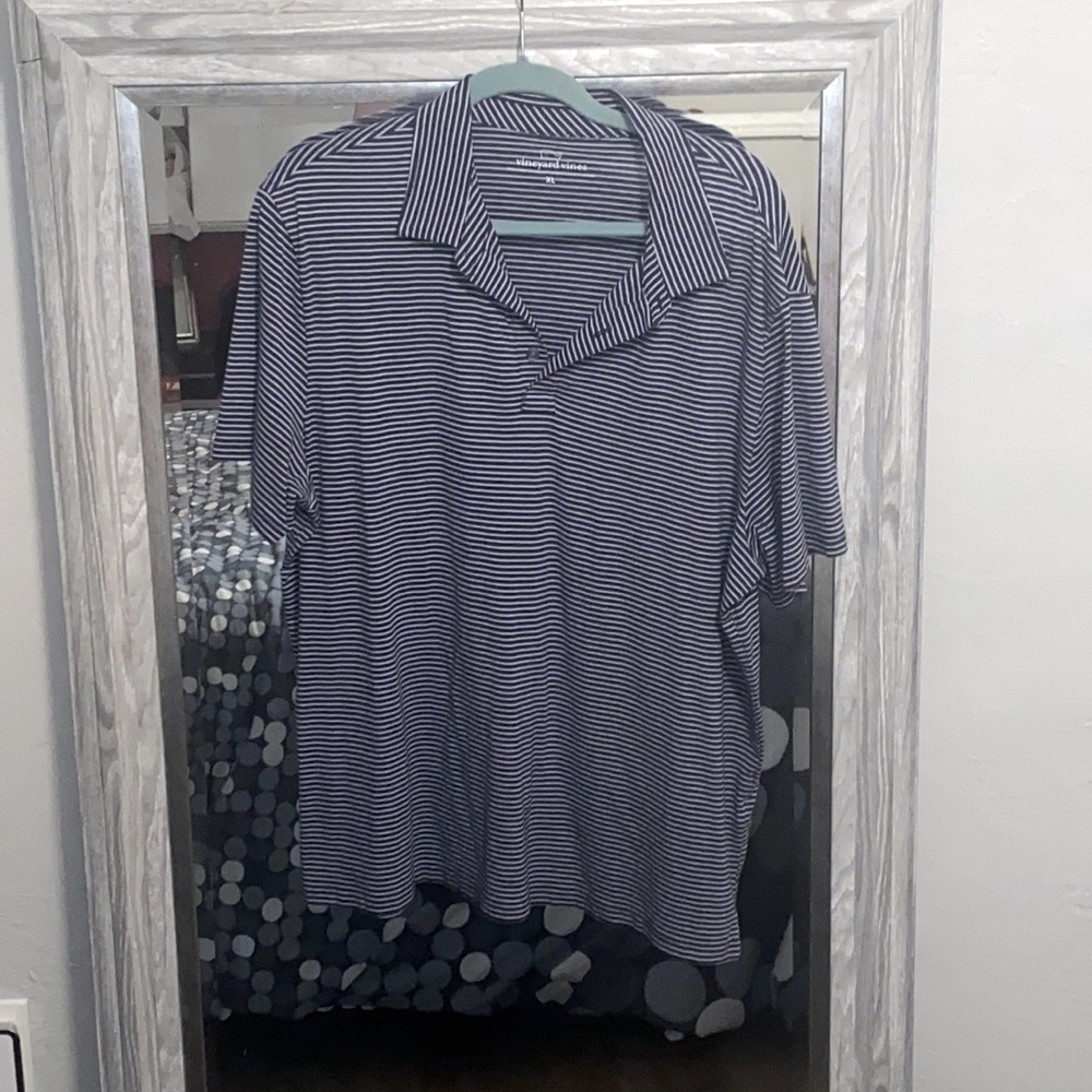 Vineyard vines blue striped polo